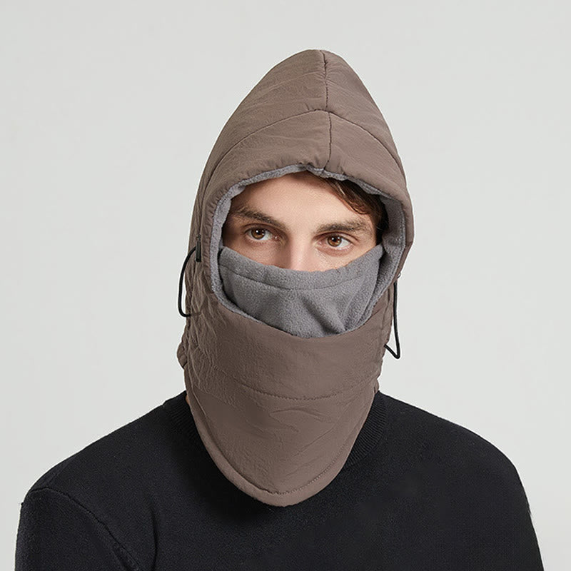 Windproof Outdoor Riding Hooded Scarf - Coffee - One Size - image 1