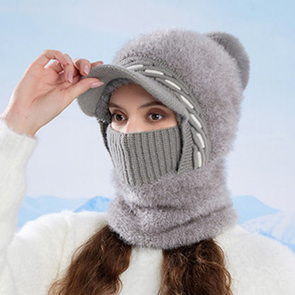 Warm Fleece Trapper Cap Hooded Scarf - image 7