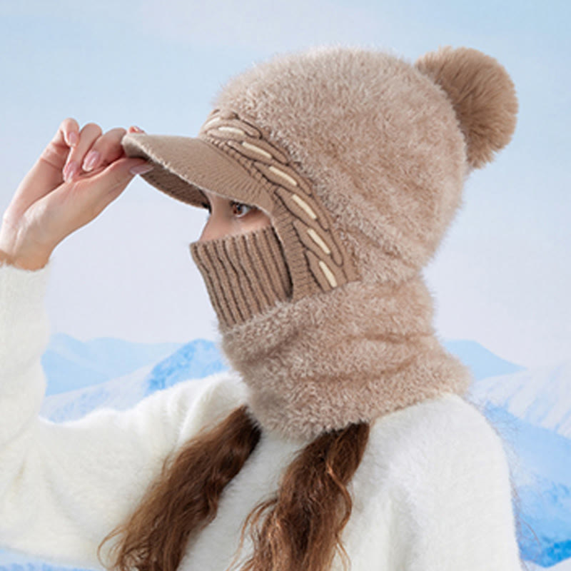 Warm Fleece Trapper Cap Hooded Scarf - image 8