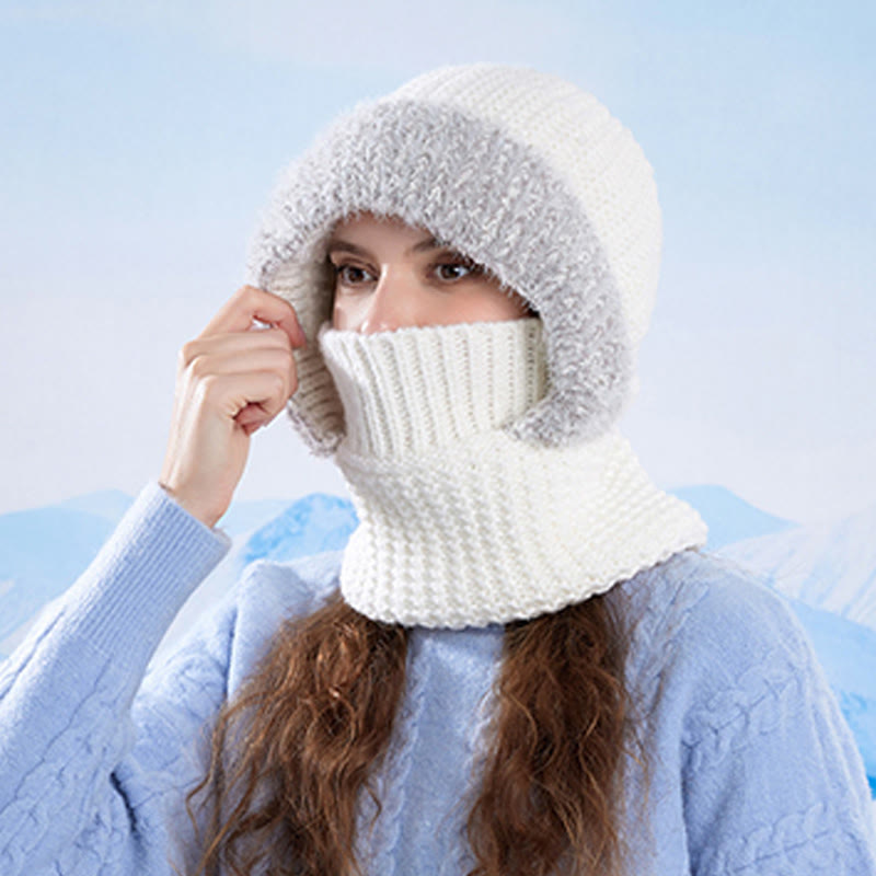 Stand Up Face Cover Hooded Scarf - image 0