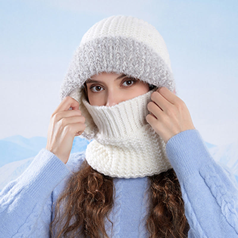 Stand Up Face Cover Hooded Scarf - image 1