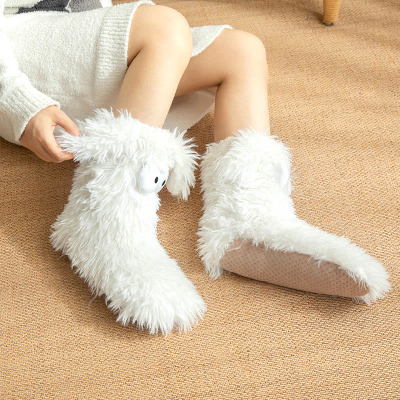 Plus Size Fluffy Monster Indoor Slipper Socks - image 11