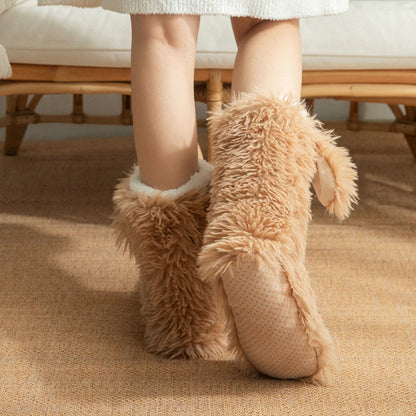 Plus Size Fluffy Monster Indoor Slipper Socks - image 4