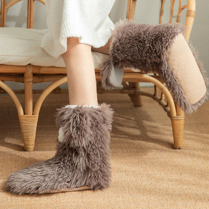 Plus Size Fluffy Monster Indoor Slipper Socks - image 8
