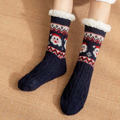 Plus Size Christmas Reindeer Santa Claus Slipper Socks - image 4