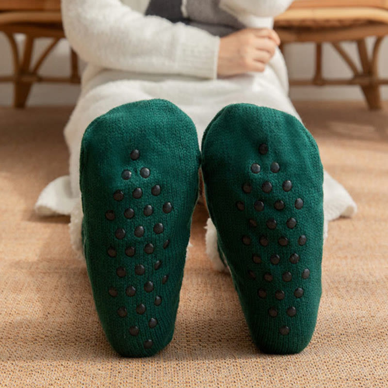 Plus Size Christmas Reindeer Santa Claus Slipper Socks - image 8