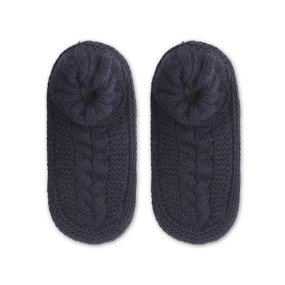 Plus Size Thickened Cozy Home Slipper Socks - Navy Blue - EU36-41(US3-7.5) - image 4