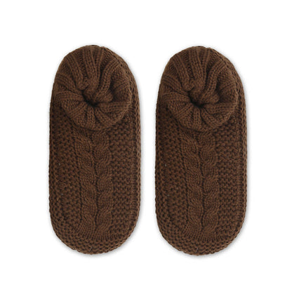 Plus Size Thickened Cozy Home Slipper Socks - Coffee - EU36-41(US3-7.5) - image 6