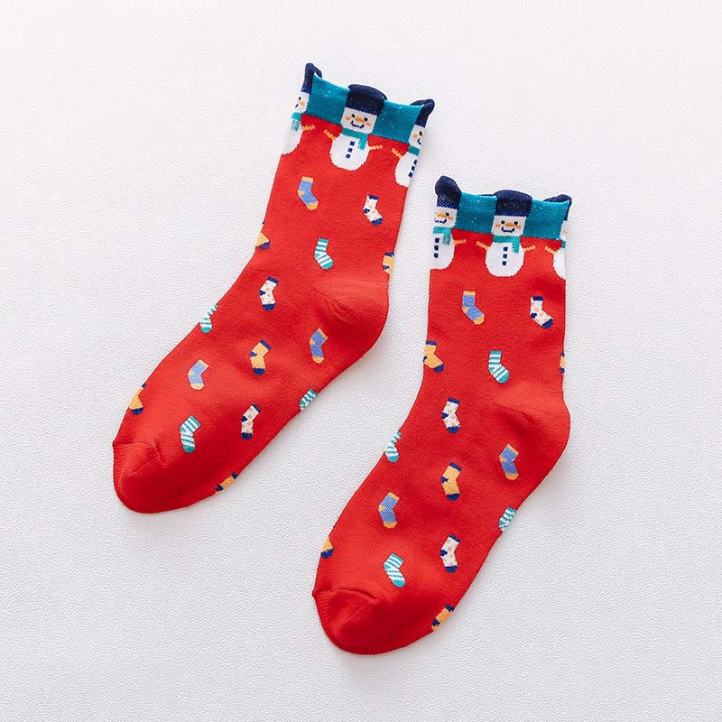 Funny Cartoon Quarter Socks(6 Pairs) - Red - EU36-40(US3-7) - image 11