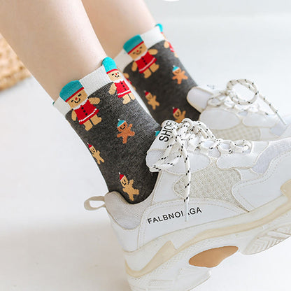 Funny Cartoon Quarter Socks(6 Pairs) - image 6