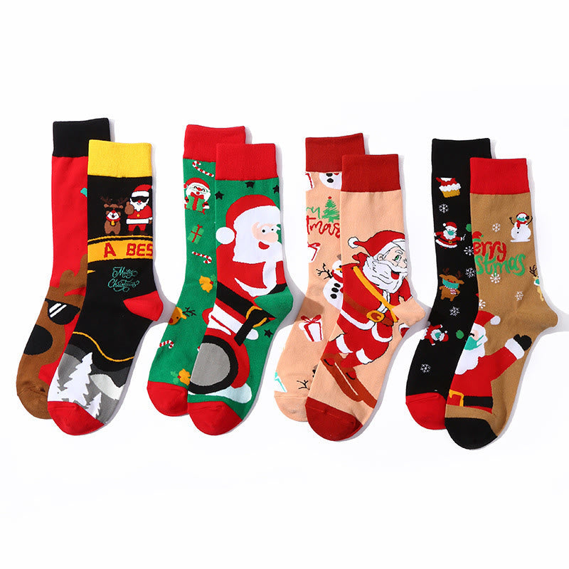 Funny Odd Quarter Socks(4 Pairs) - Multicolor B - EU36-43(US3-9) - image 13