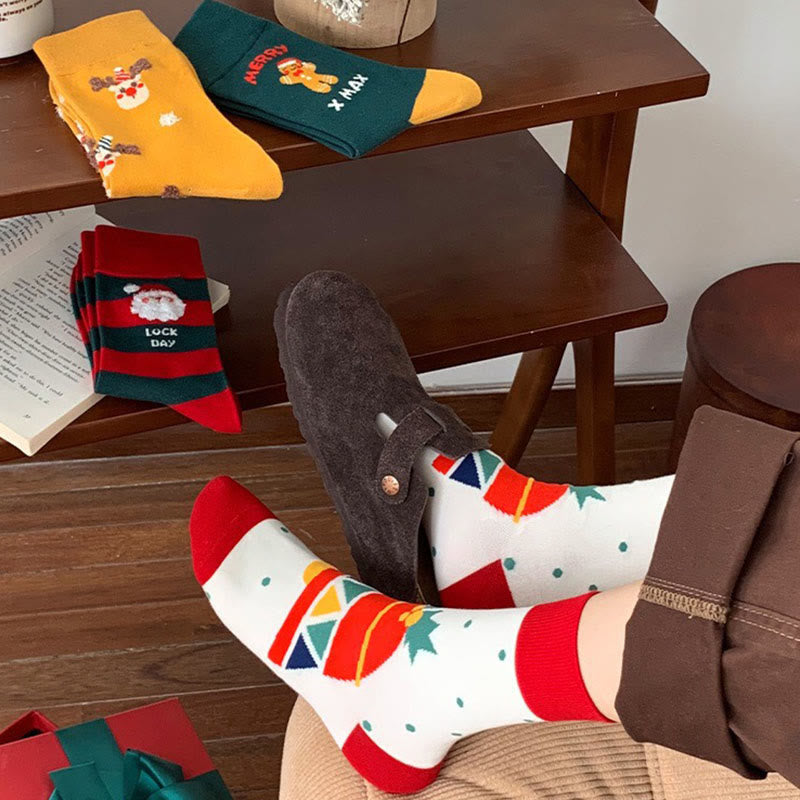Red Christmas Quarter Socks(4 Pairs) - image 2