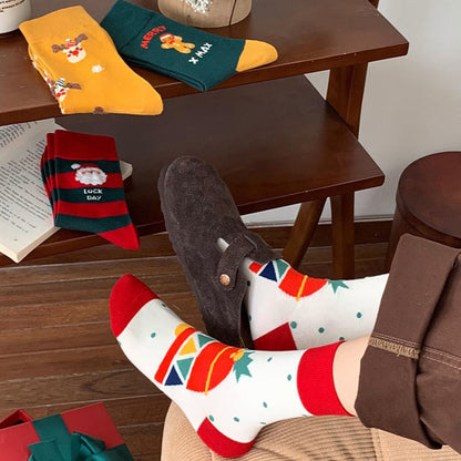 Red Christmas Quarter Socks(4 Pairs) - image 2