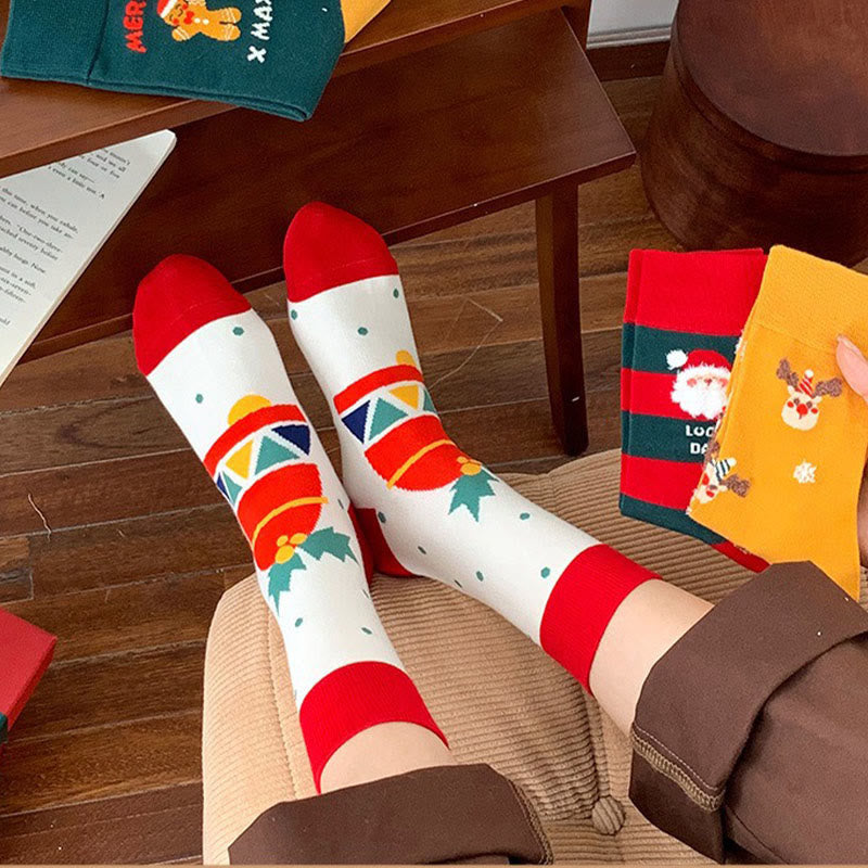 Red Christmas Quarter Socks(4 Pairs) - image 1