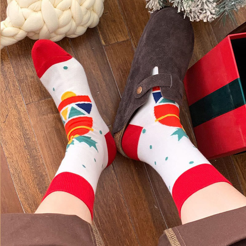 Red Christmas Quarter Socks(4 Pairs) - image 3