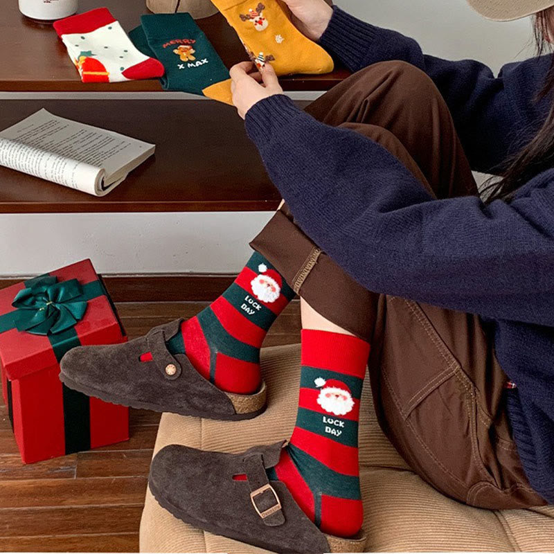 Red Christmas Quarter Socks(4 Pairs) - image 8