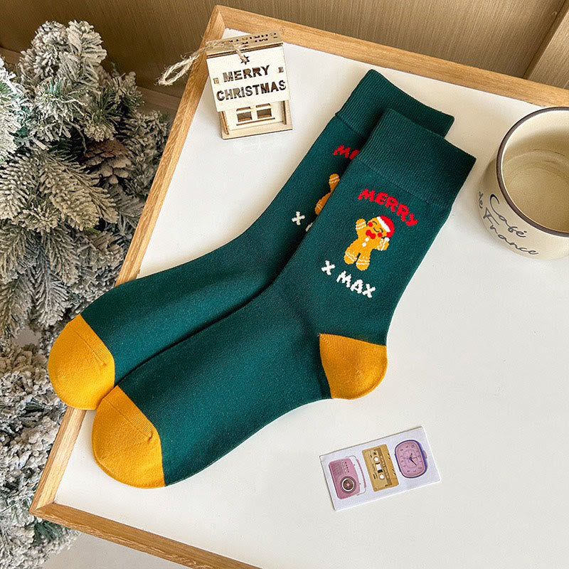 Red Christmas Quarter Socks(4 Pairs) - Green - EU36-40(US3-7) - image 11