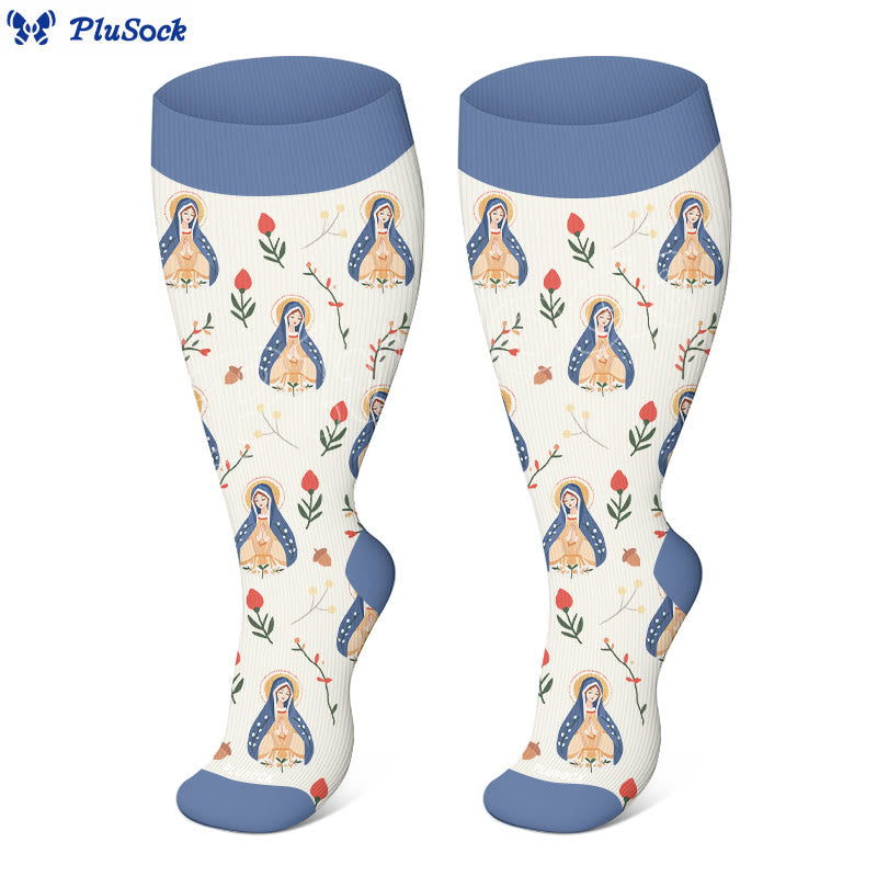 Plus Size Jesus Faith Inspired Compression Socks(3 Pairs) - image 4