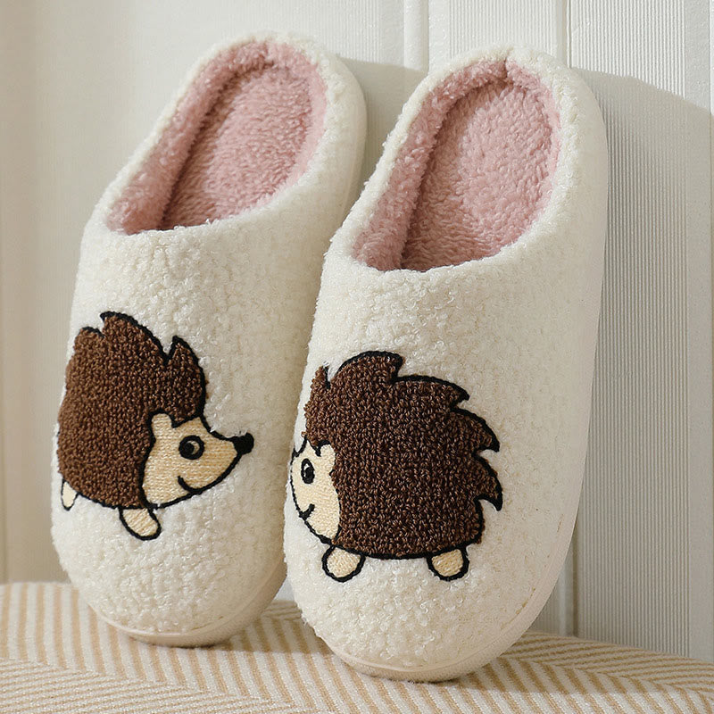 Plus Size Hedgehog Slippers - White - EU44-45(US9-10) - image 4