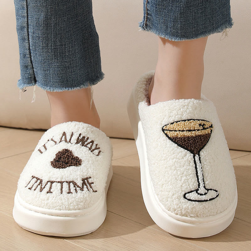 Plus Size Cocktail Glass Slippers - image 0