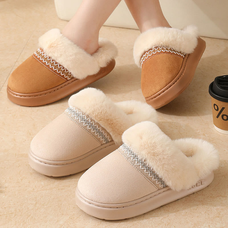 Plus Size Lace Ethnic Style Slippers - image 3