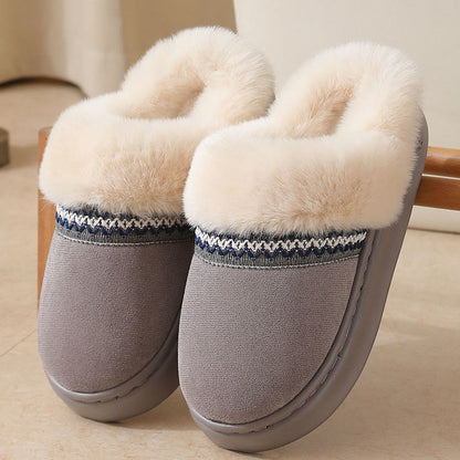 Plus Size Lace Ethnic Style Slippers - Grey - EU44-45(US9-10) - image 12