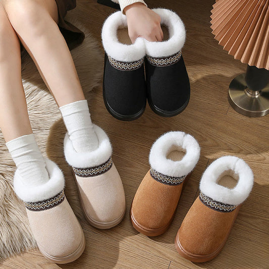 Plus Size Soft Suede Slippers - image 0