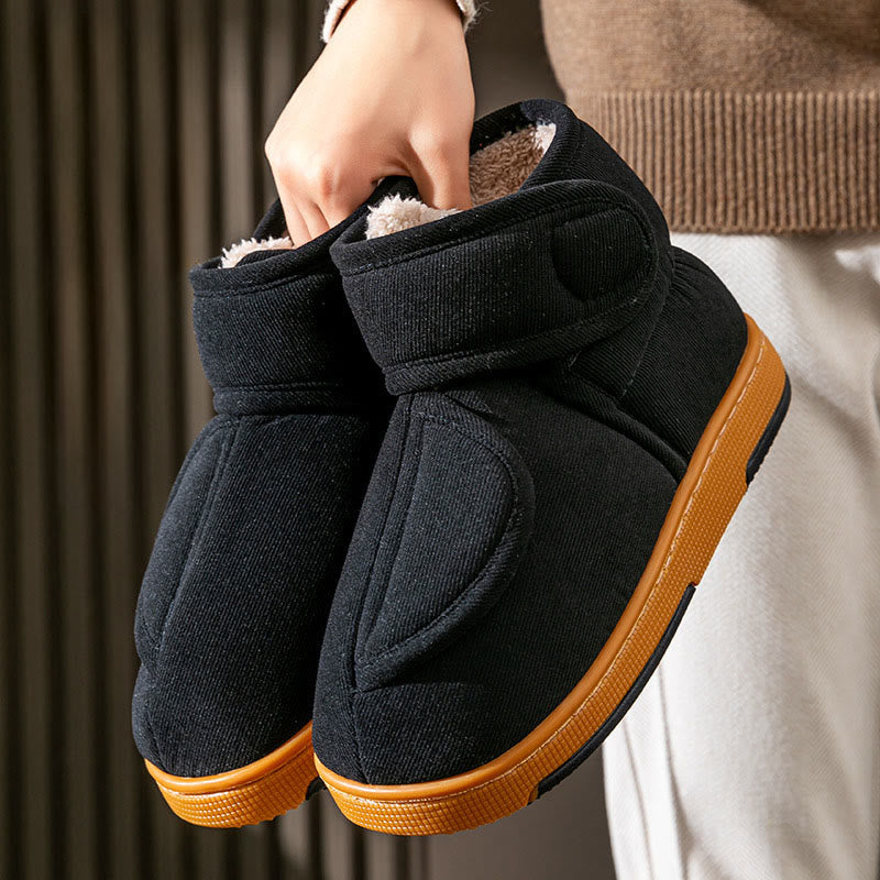 Plus Size Wind Blocking Winter Slippers - Black - EU44-45(US10-11) - image 7