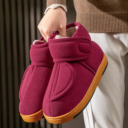 Plus Size Wind Blocking Winter Slippers - Wine - EU44-45(US10-11) - image 8