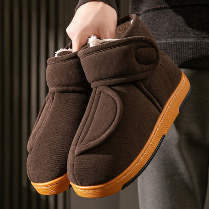 Plus Size Wind Blocking Winter Slippers - Coffee - EU44-45(US10-11) - image 9