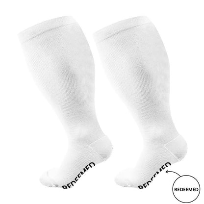 Plus Size Forgiven Blessed Redeemed Compression Socks(3 Pairs) - image 7