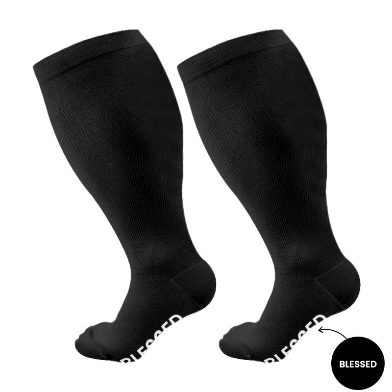 Plus Size Forgiven Blessed Redeemed Compression Socks(3 Pairs) - image 6