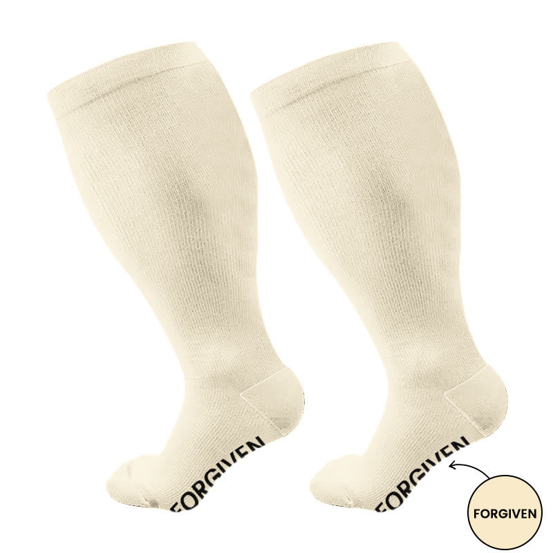 Plus Size Forgiven Blessed Redeemed Compression Socks(3 Pairs) - image 5