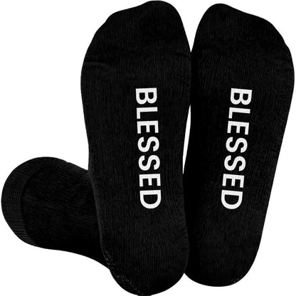 Plus Size Forgiven Blessed Redeemed Compression Socks(3 Pairs) - Black(1 Pair) - 4XL - image 3