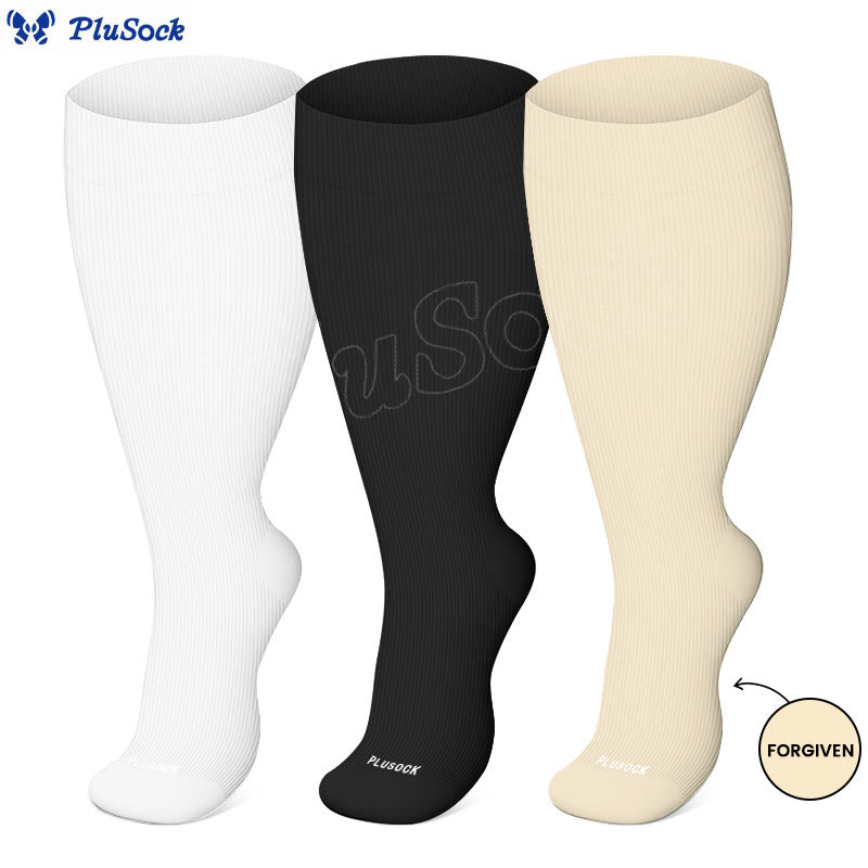 Plus Size Forgiven Blessed Redeemed Compression Socks(3 Pairs) - image 4