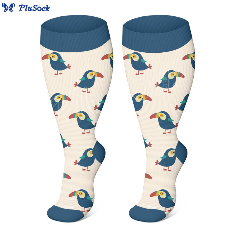 Plus Size Fox Mushroom Compression Socks(3 Pairs) - image 7