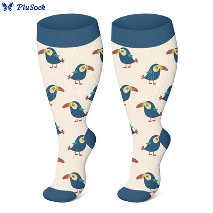 Plus Size Fox Mushroom Compression Socks(3 Pairs) - image 7