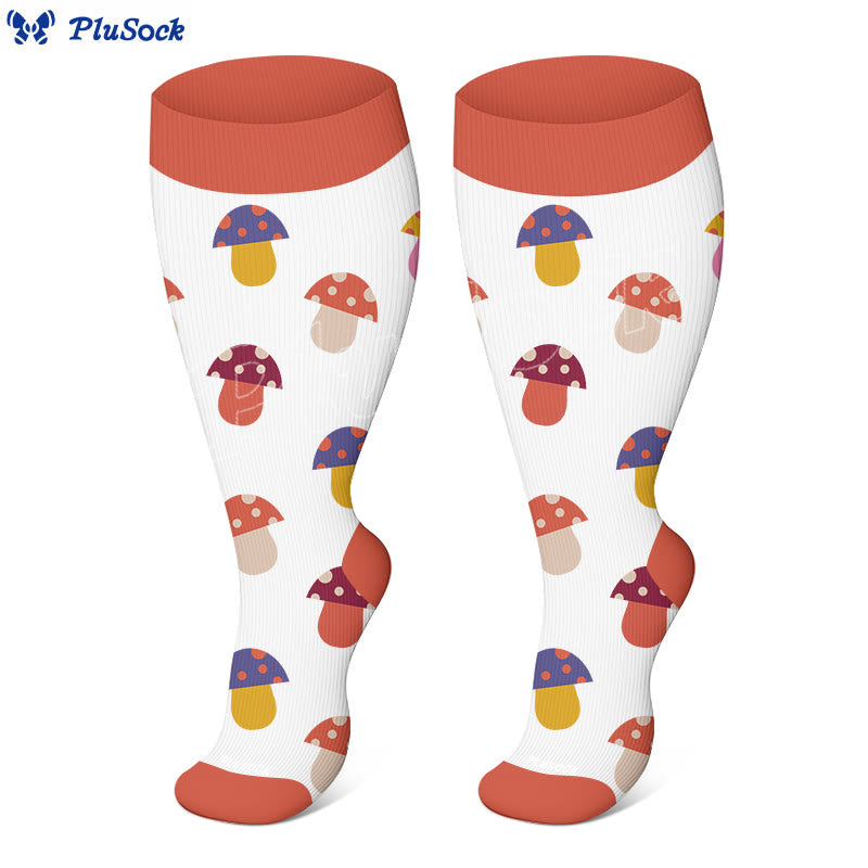 Plus Size Fox Mushroom Compression Socks(3 Pairs) - image 6