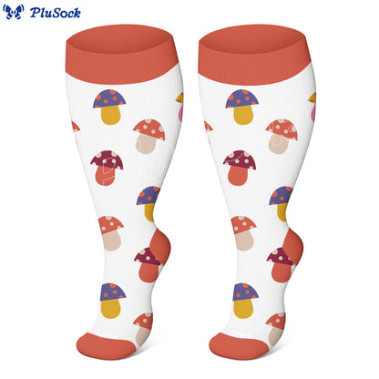 Plus Size Fox Mushroom Compression Socks(3 Pairs) - image 6