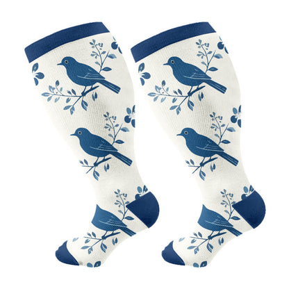 Plus Size Praise Jesus Compression Socks(3 Pairs) - Beige(1 Pair) - 4XL - image 4