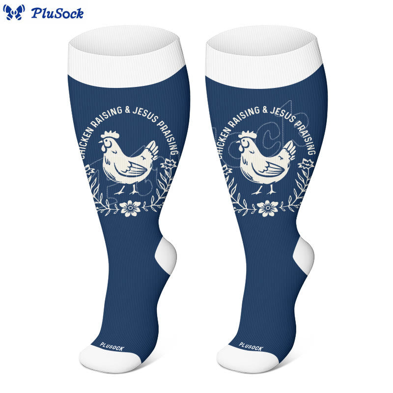 Plus Size Praise Jesus Compression Socks(3 Pairs) - image 6