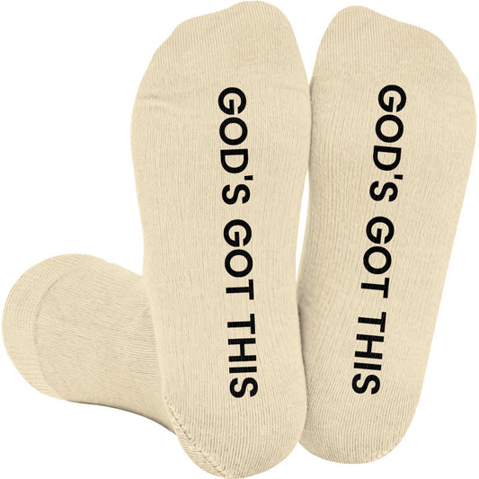 Plus Size God's Got This Compression Socks(3 Pairs) - Nude(1 Pair) - 4XL - image 0