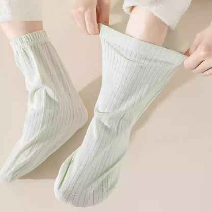 Plus Size Soft Cotton Bedtime Quarter Socks(2 Pairs) - image 1