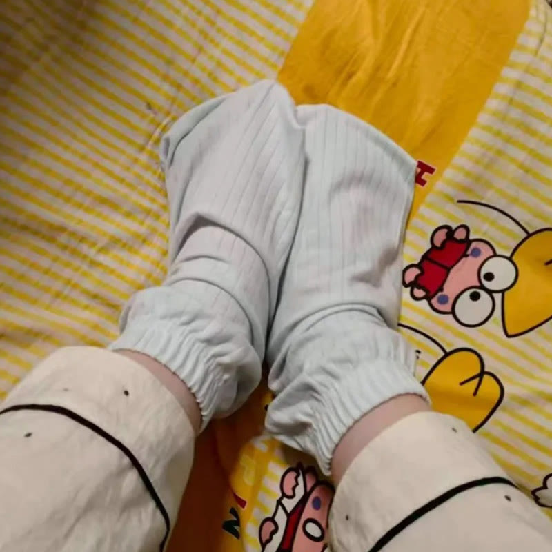 Plus Size Soft Cotton Bedtime Quarter Socks(2 Pairs) - image 8