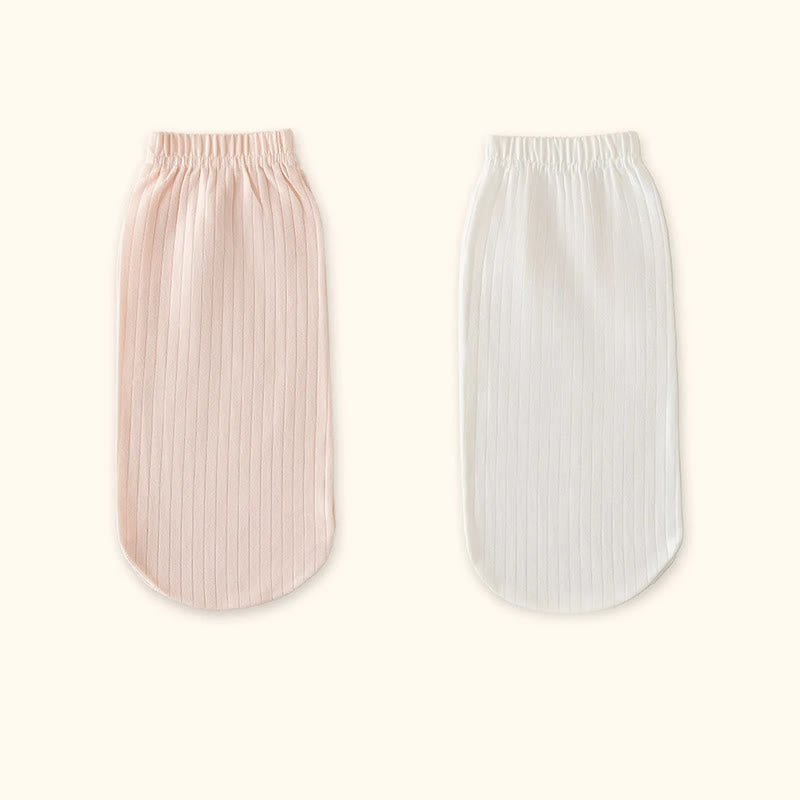 Plus Size Soft Cotton Bedtime Quarter Socks(2 Pairs) - Pink+White - EU36-43(US3-9) - image 12