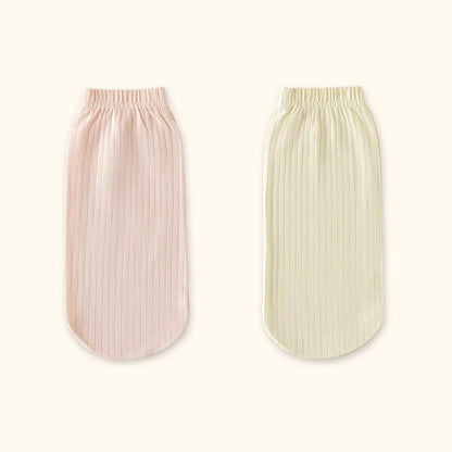 Plus Size Soft Cotton Bedtime Quarter Socks(2 Pairs) - Pink+Yellow - EU36-43(US3-9) - image 9