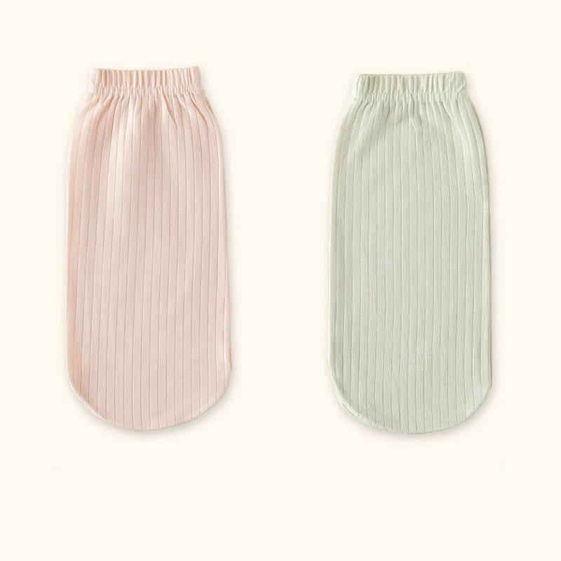 Plus Size Soft Cotton Bedtime Quarter Socks(2 Pairs) - Pink+Green - EU36-43(US3-9) - image 10