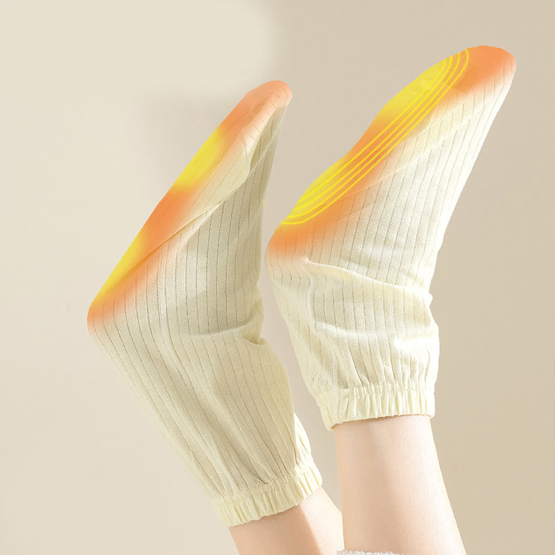 Plus Size Soft Cotton Bedtime Quarter Socks(2 Pairs) - image 4