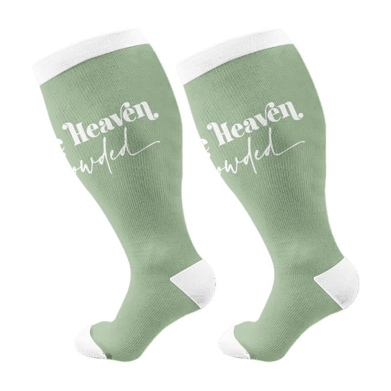Plus Size Christian Mom Compression Socks(3 Pairs) - Green(1 Pair) - 4XL - image 4