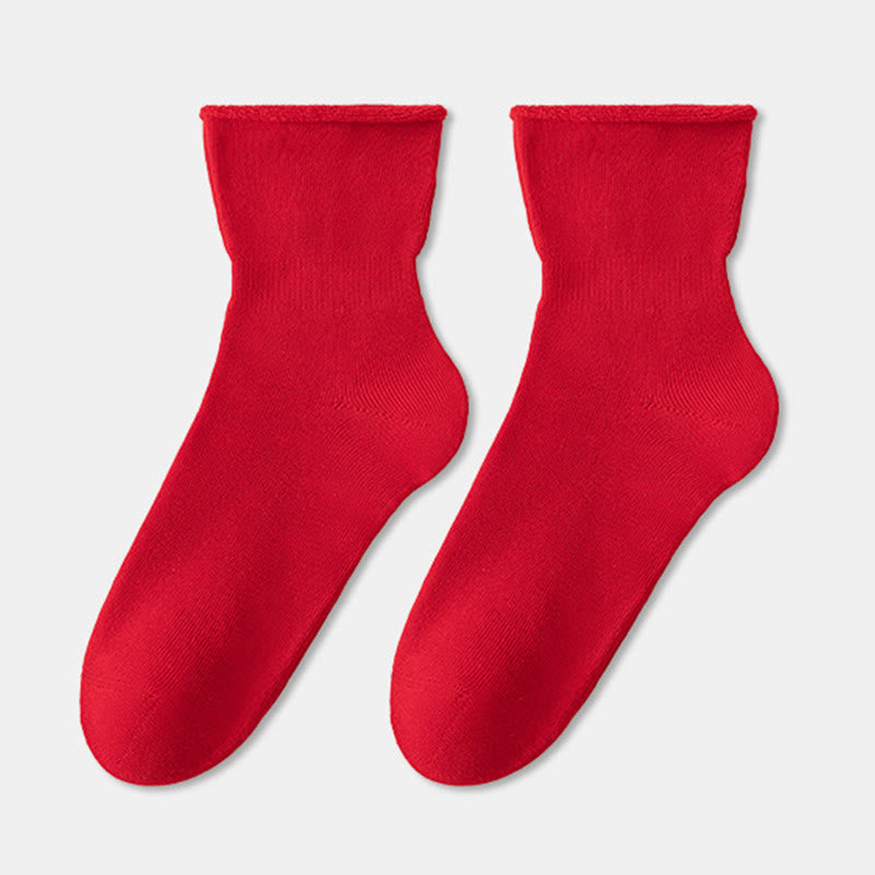 Skin Friendly Sleep Socks(2 Pairs) - Red - EU36-45(US3-11) - image 12